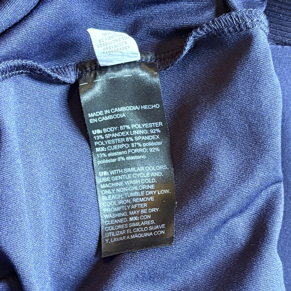Chico’s Navy Blue Pleated Hem Tennis Golf Skort L/12 - Picture 5 of 6